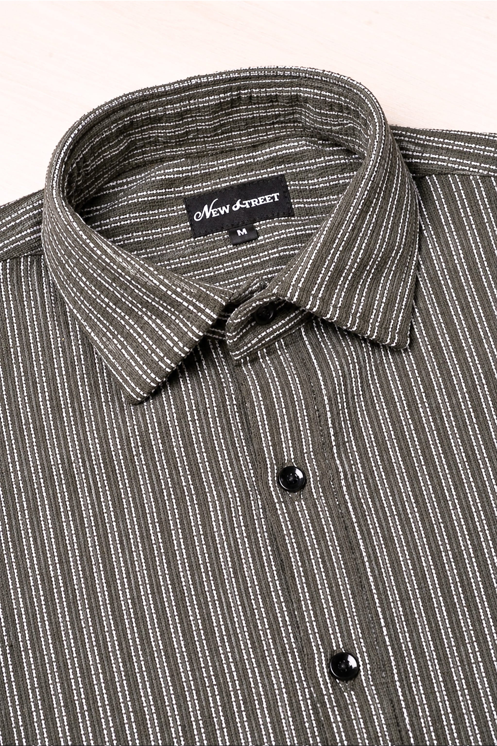 Olive Textured half Sleeve