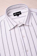 White Textured Seersucker shirt