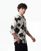 Black Floral Shirts - Ivory