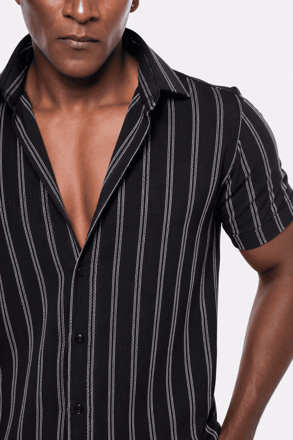 Midnight Black Stripe – Half Sleeve
