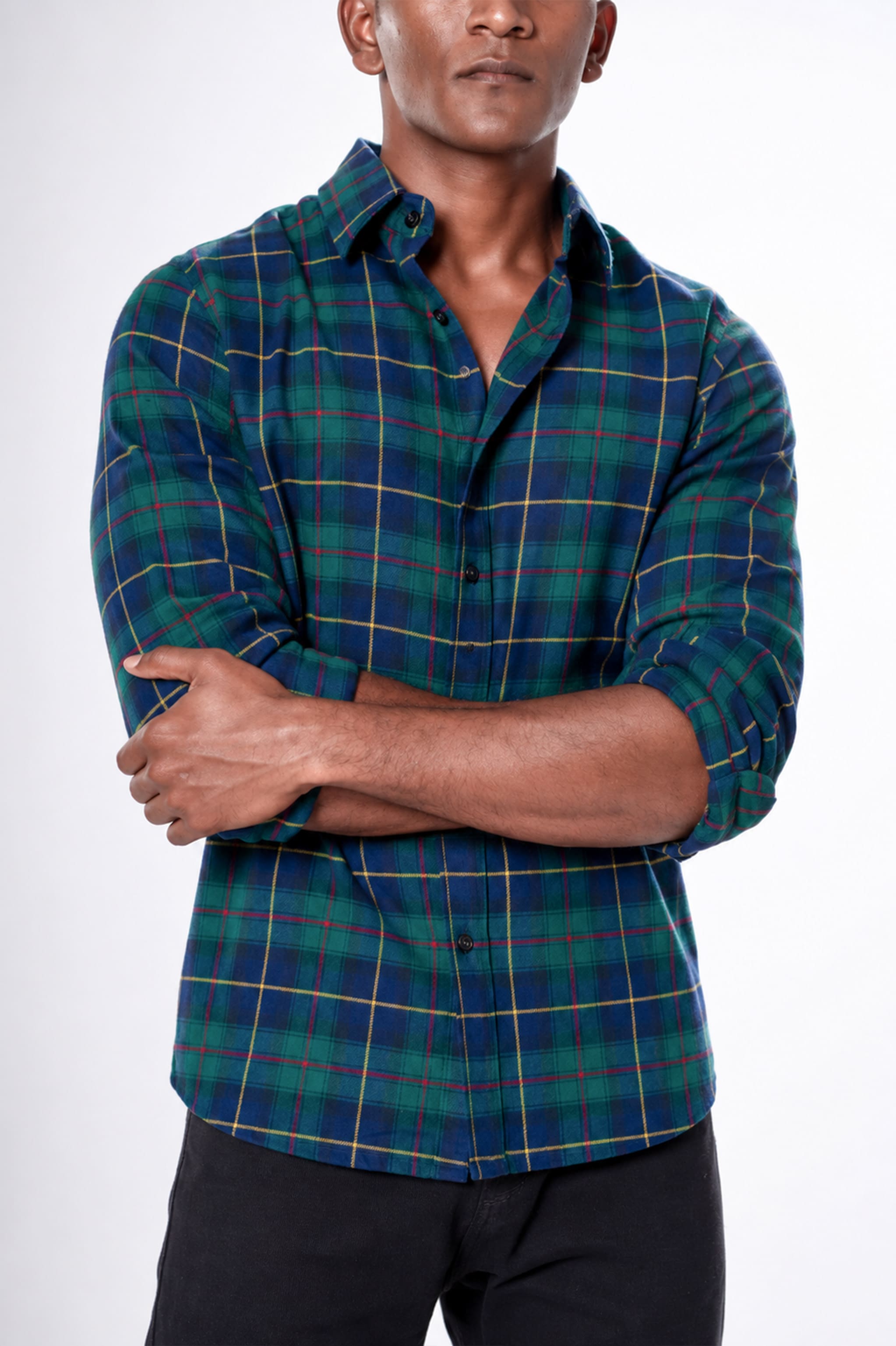 Green Tartan checked shirt