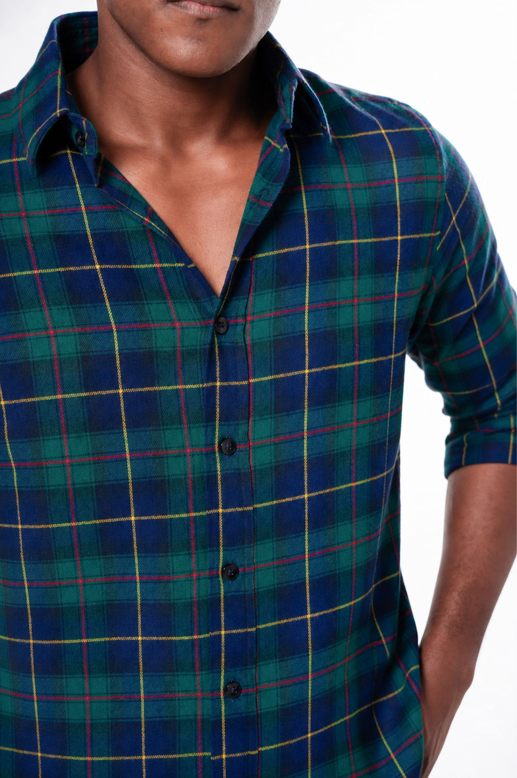 Green Tartan checked shirt