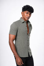 Olive Textured half Sleeve