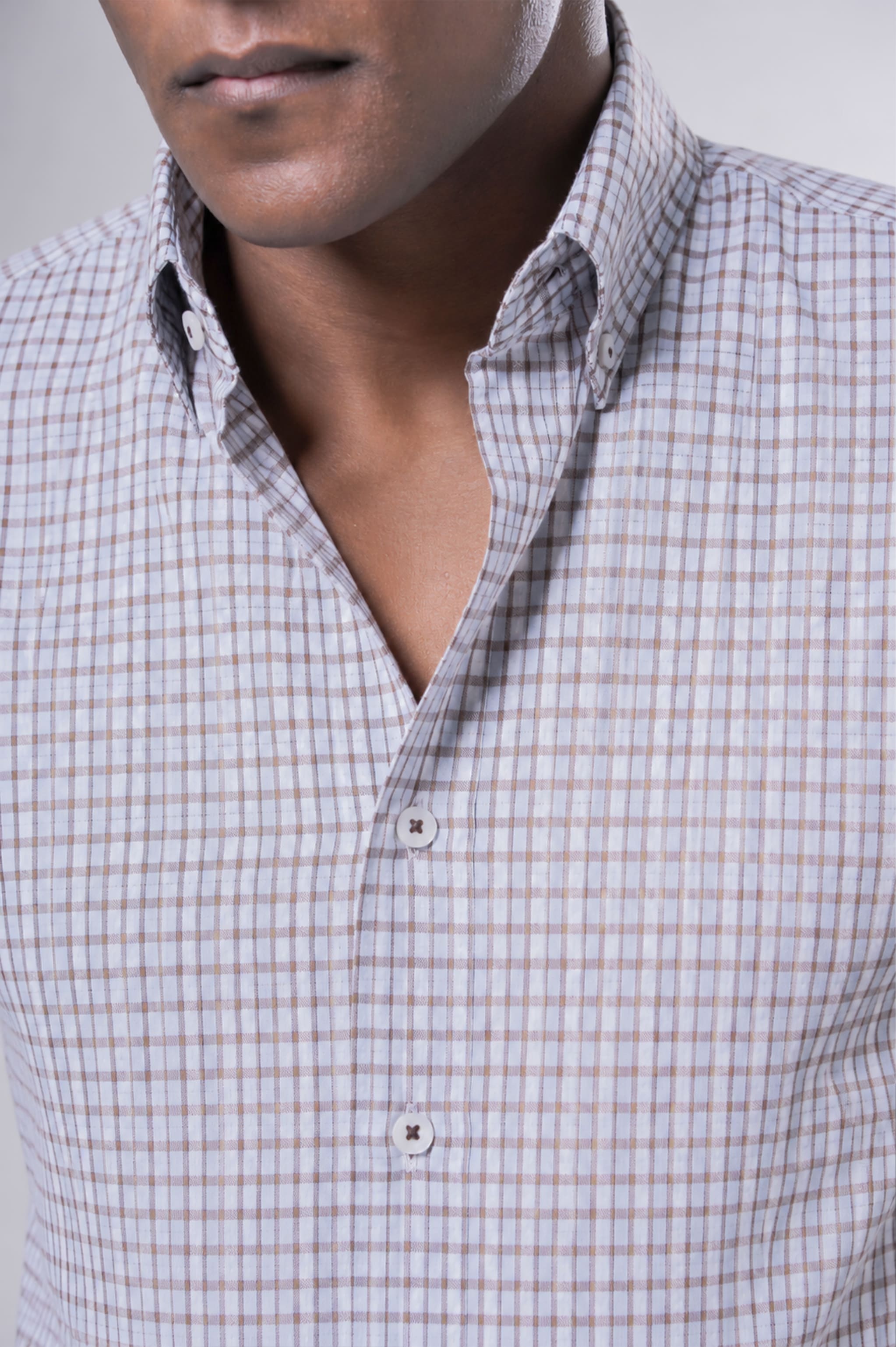 Coastal Seersucker Check Shirt