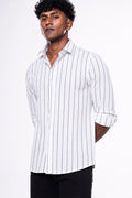 White Textured Seersucker shirt
