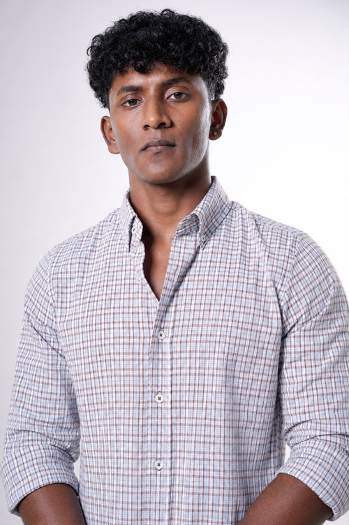 Coastal Seersucker Check Shirt