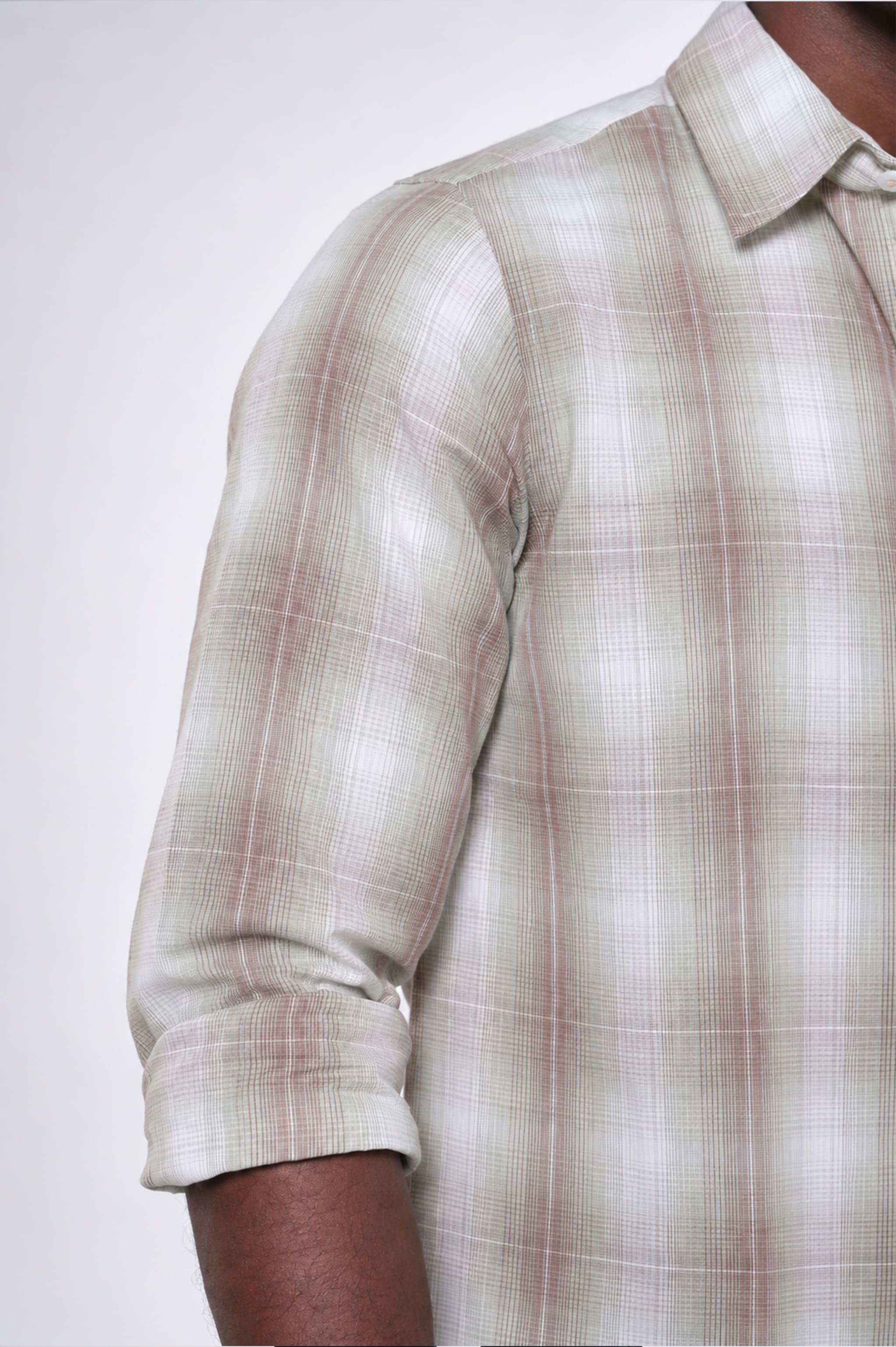 Sage Vintage Micro-checked shirt