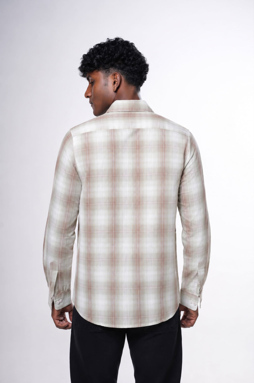 Sage Vintage Micro-checked shirt