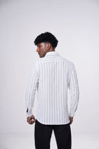 White Textured Seersucker shirt