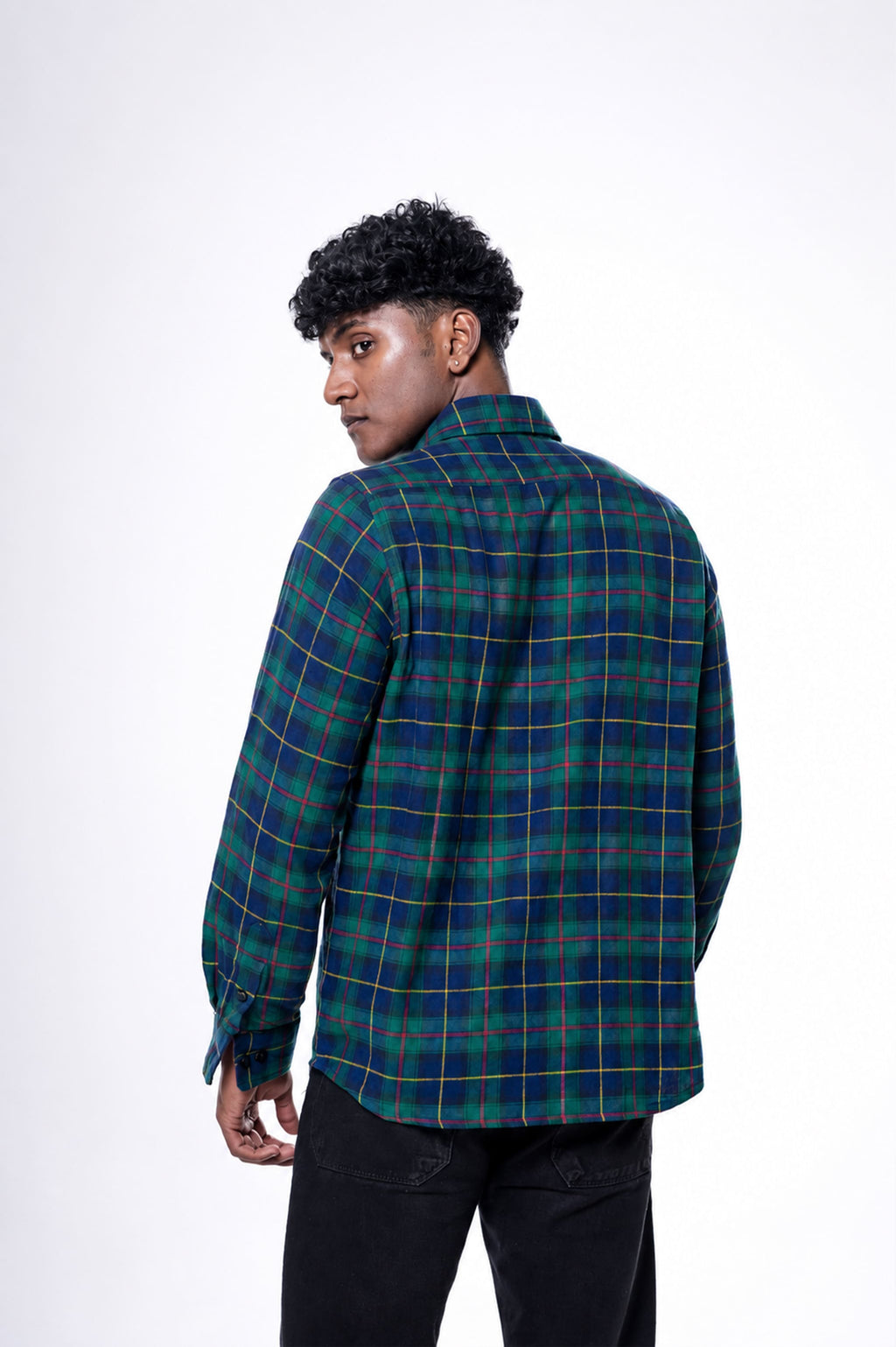 Green Tartan checked shirt