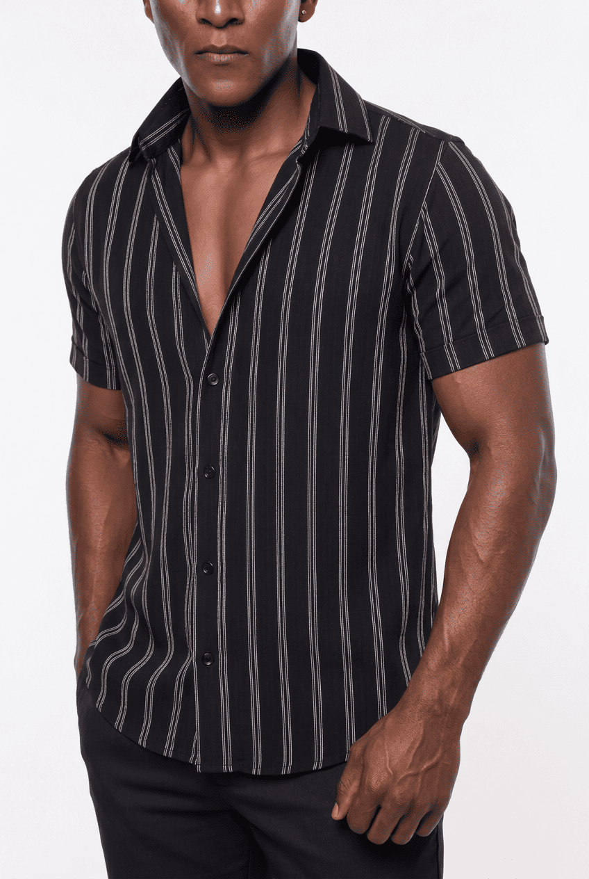 Midnight Black Stripe – Half Sleeve