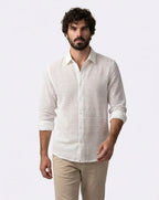 White - Crinckle Texture Shirt