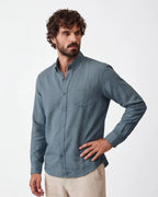 Harbor Blue Linen Shirt