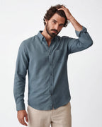 Harbor Blue Linen Shirt