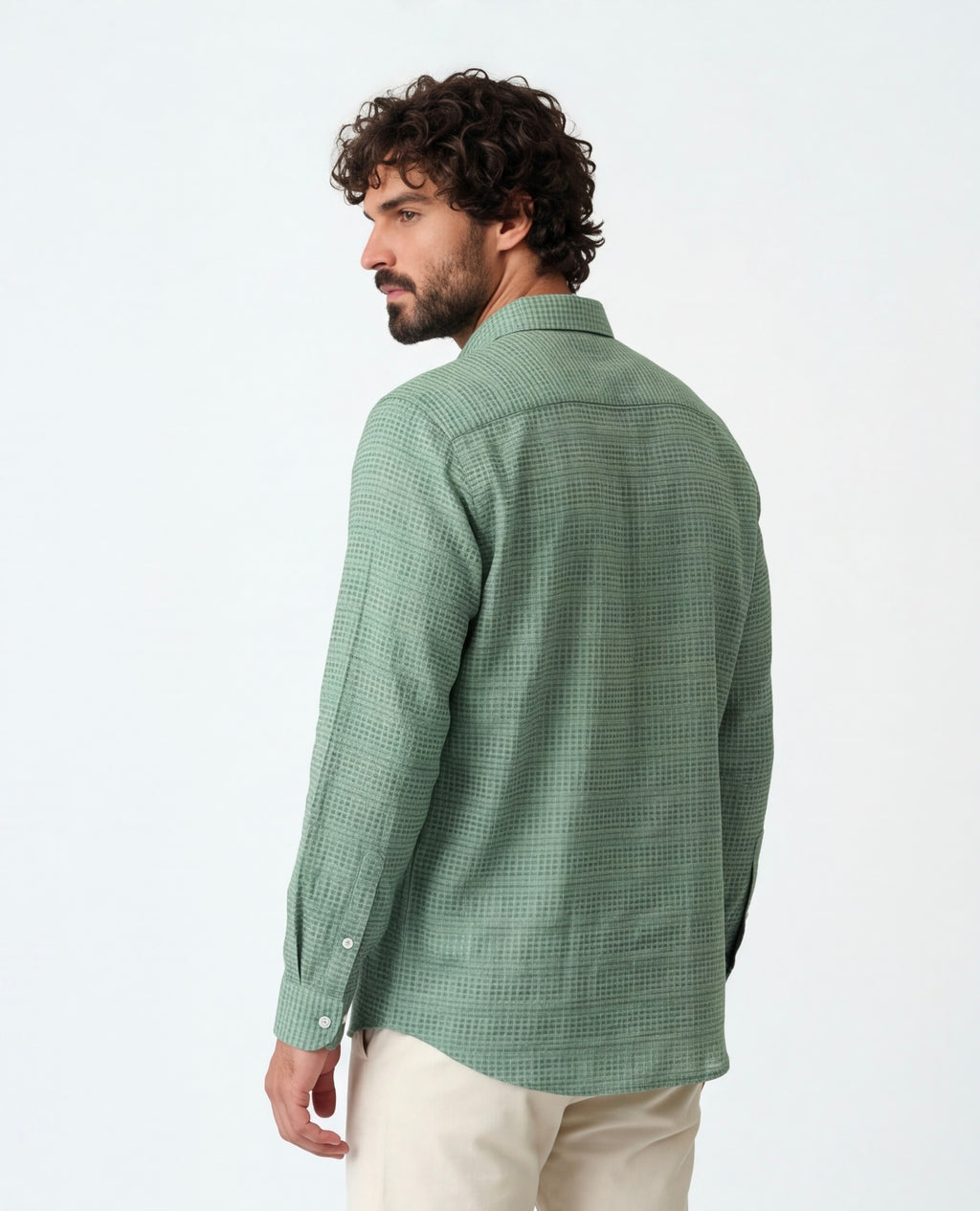 Sage - Crinckle Texture Shirt