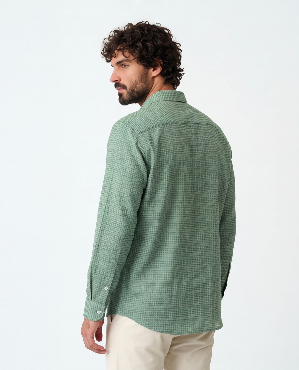 Sage - Crinckle Texture Shirt