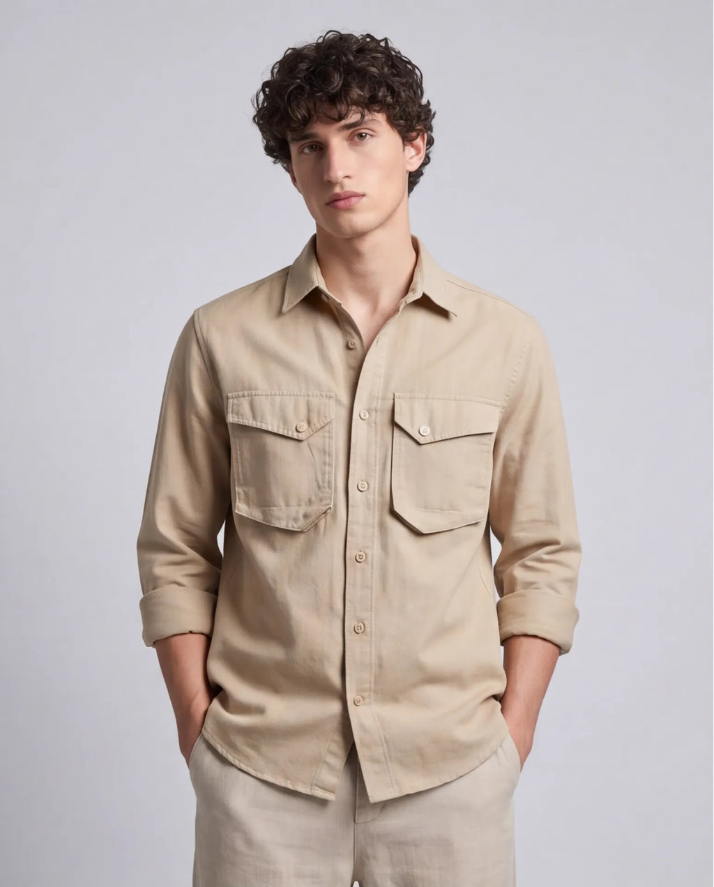Mist Beige - Mono Utility Shirt
