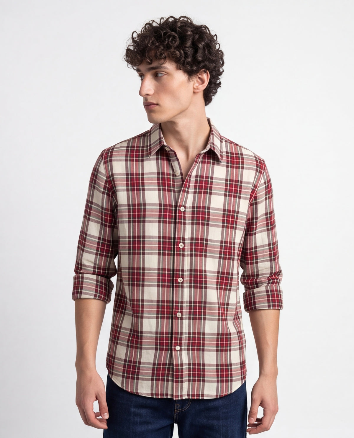 Red Heritage Plaid Cotton Shirt