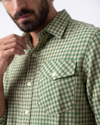 Olive Brushed Check Shirt