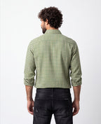 Olive Brushed Check Shirt