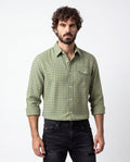 Olive Brushed Check Shirt