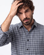 Muted Blue Brushed Cotton Shirt