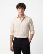 Ivory Textured Cotton Shirt