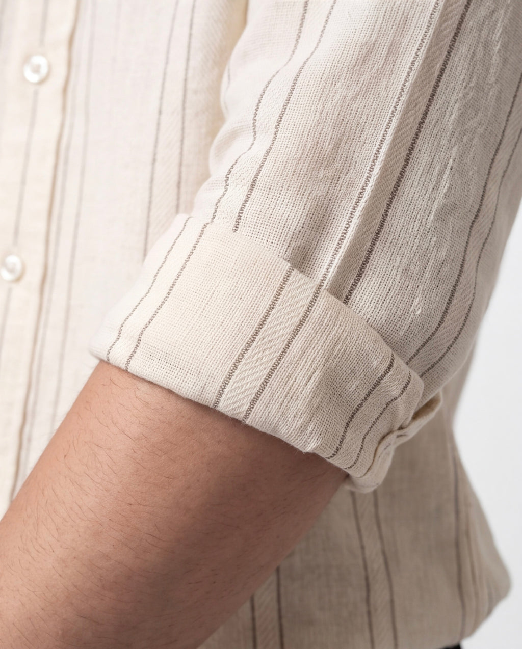 Ivory Textured Cotton Shirt