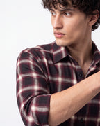 Deep Merlot Plaid Shirt