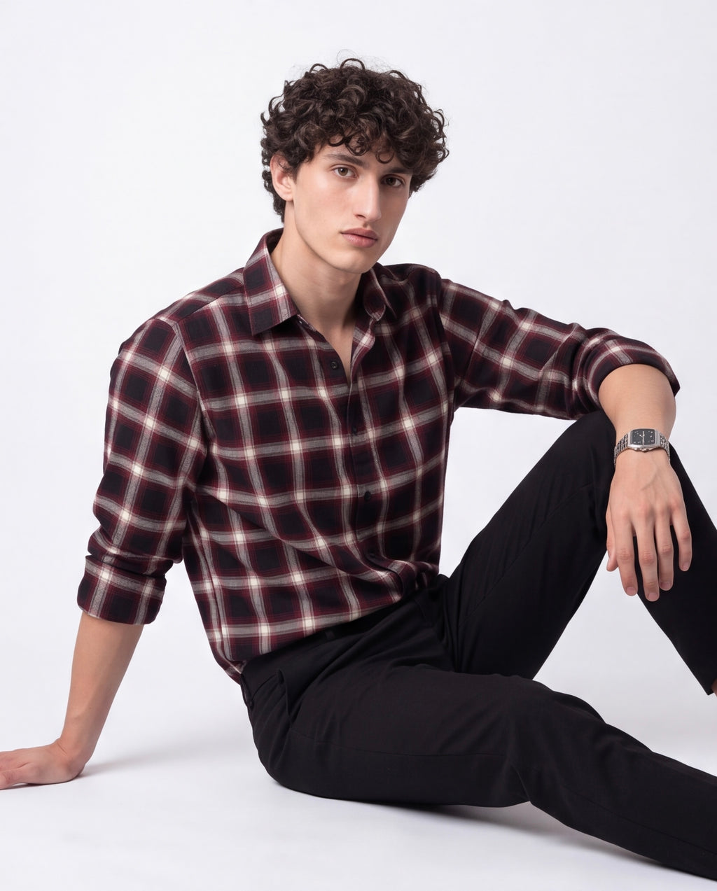 Deep Merlot Plaid Shirt