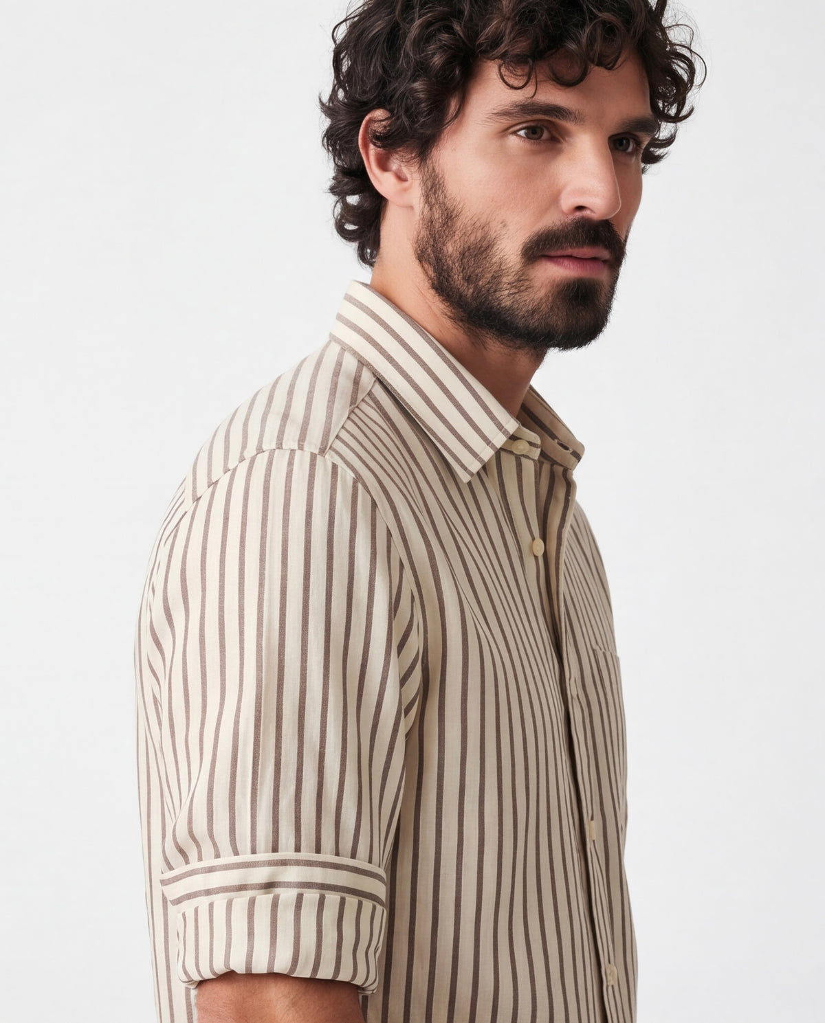Espresso Horizon Striped Shirt