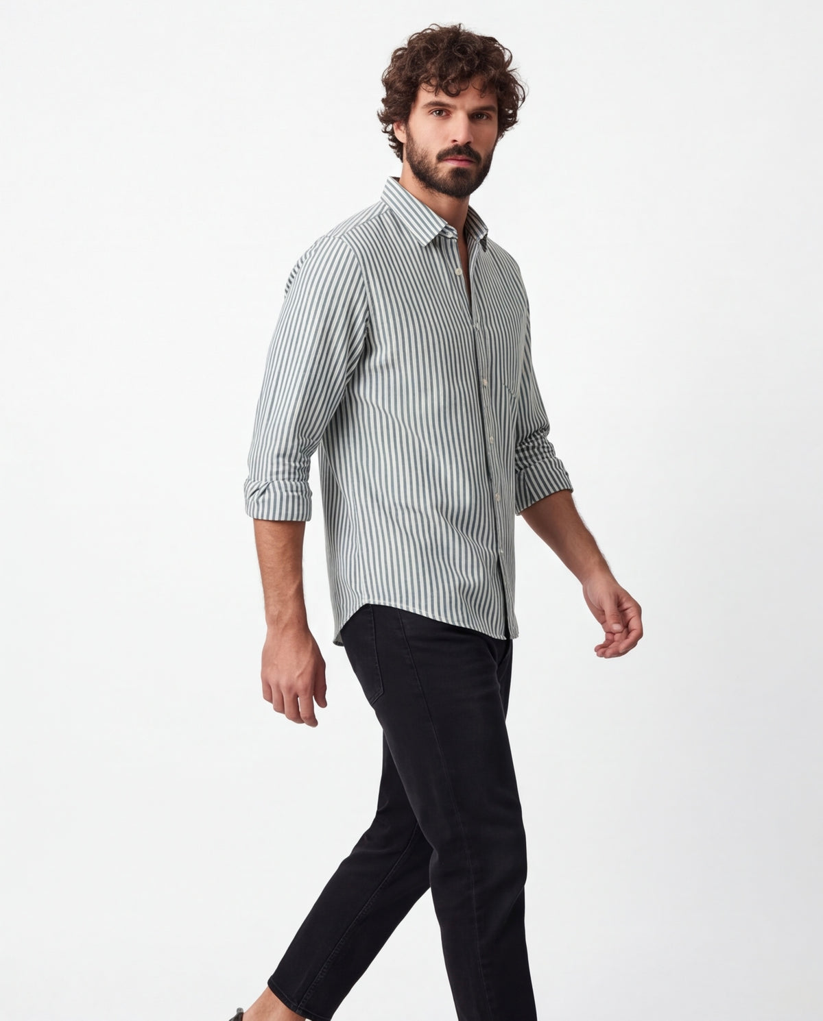 Verdant Cotton Stripe Shirt