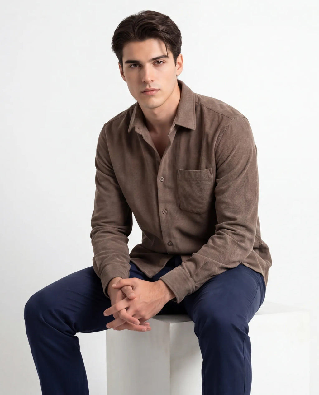 Mocha Monarch Cord Shirt