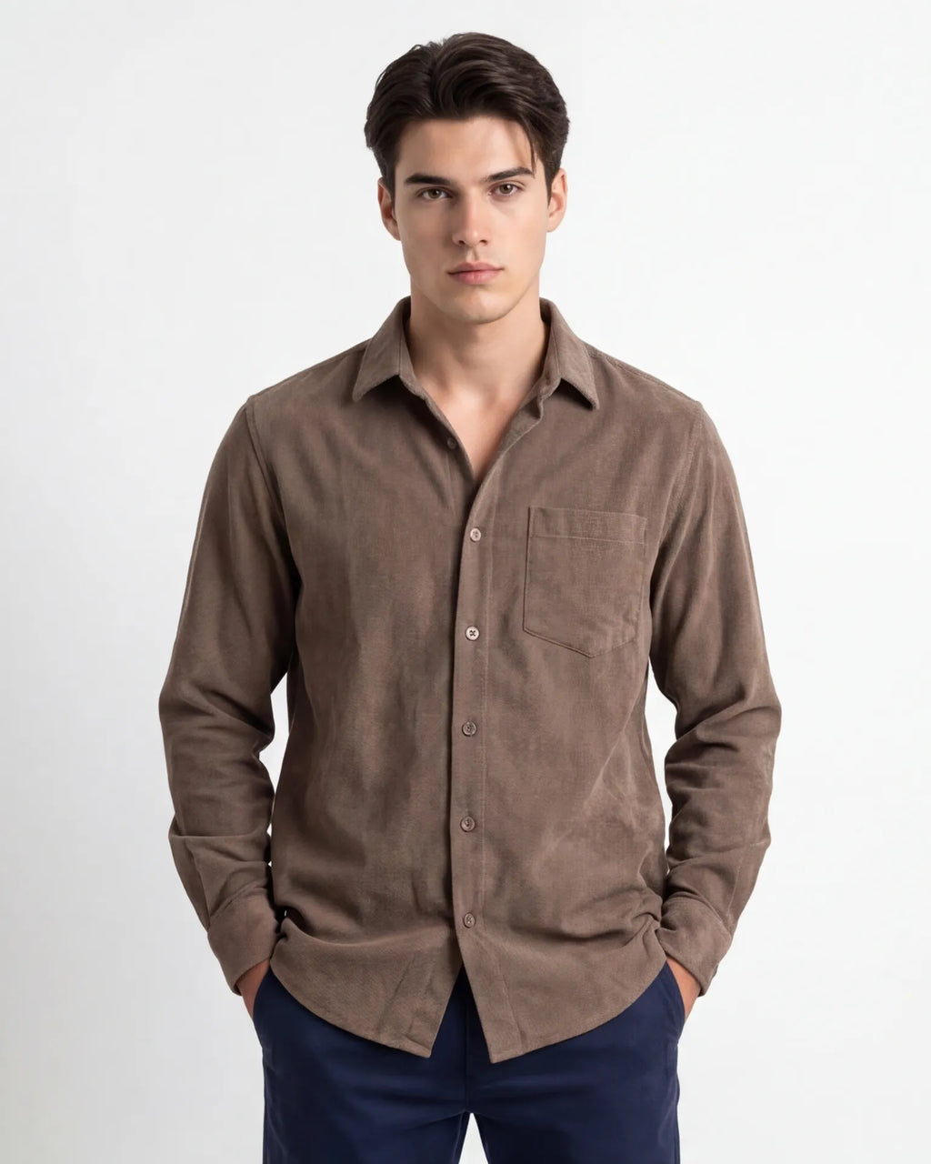 Mocha Monarch Cord Shirt