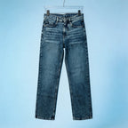 Relaxed Fit Denim - Mid Blue