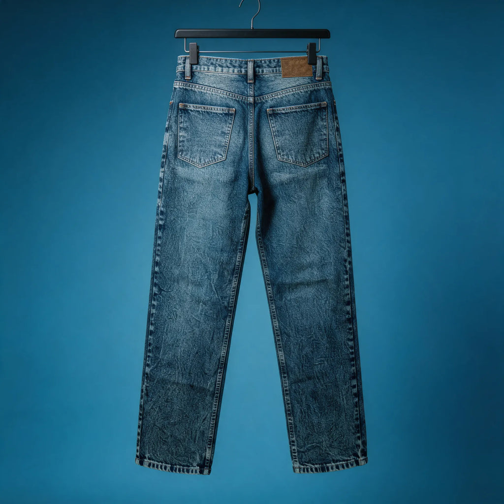 Relaxed Fit Denim - Mid Blue