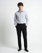 Subtle Pinstriped Shirt - Light Grey