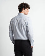 Subtle Pinstriped Shirt - Light Grey